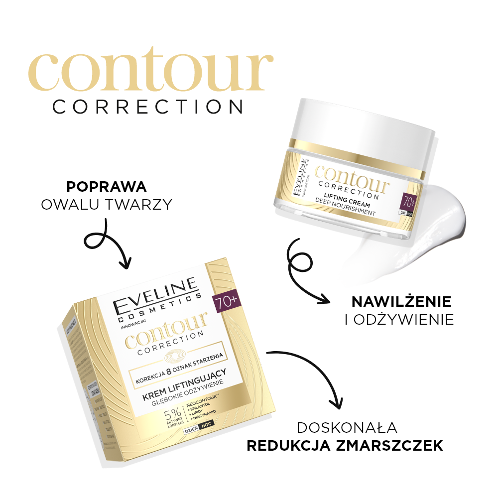 Eveline Cosmetics - Głęboko odżywiający krem liftingujący 70+ - 2