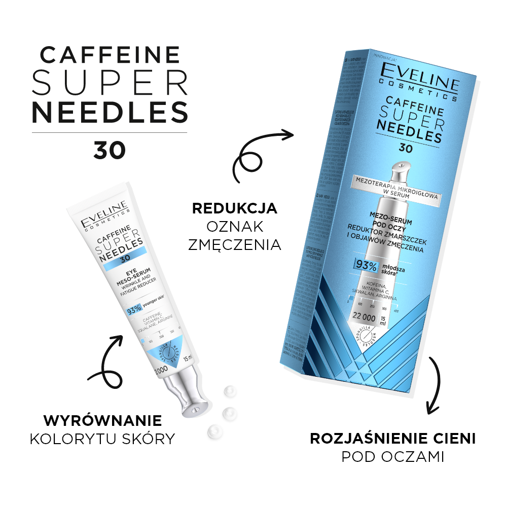 Eveline Cosmetics - Caffeine 30 Mezo-serum pod oczy, reduktor zmarszczek i objawów zmęczenia - 2