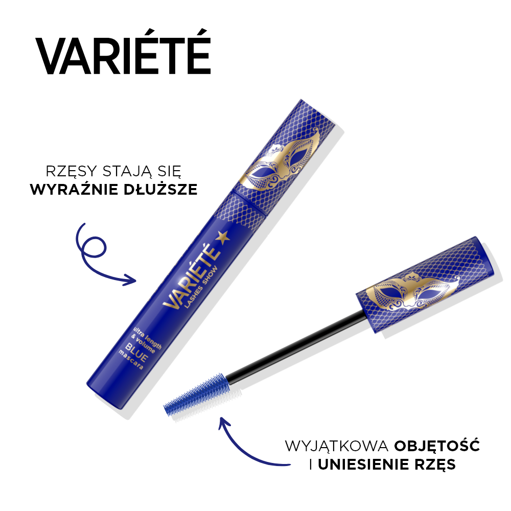 Eveline Cosmetics - Wydłużająco-pogrubiający tusz do rzęs, niebieski - 2