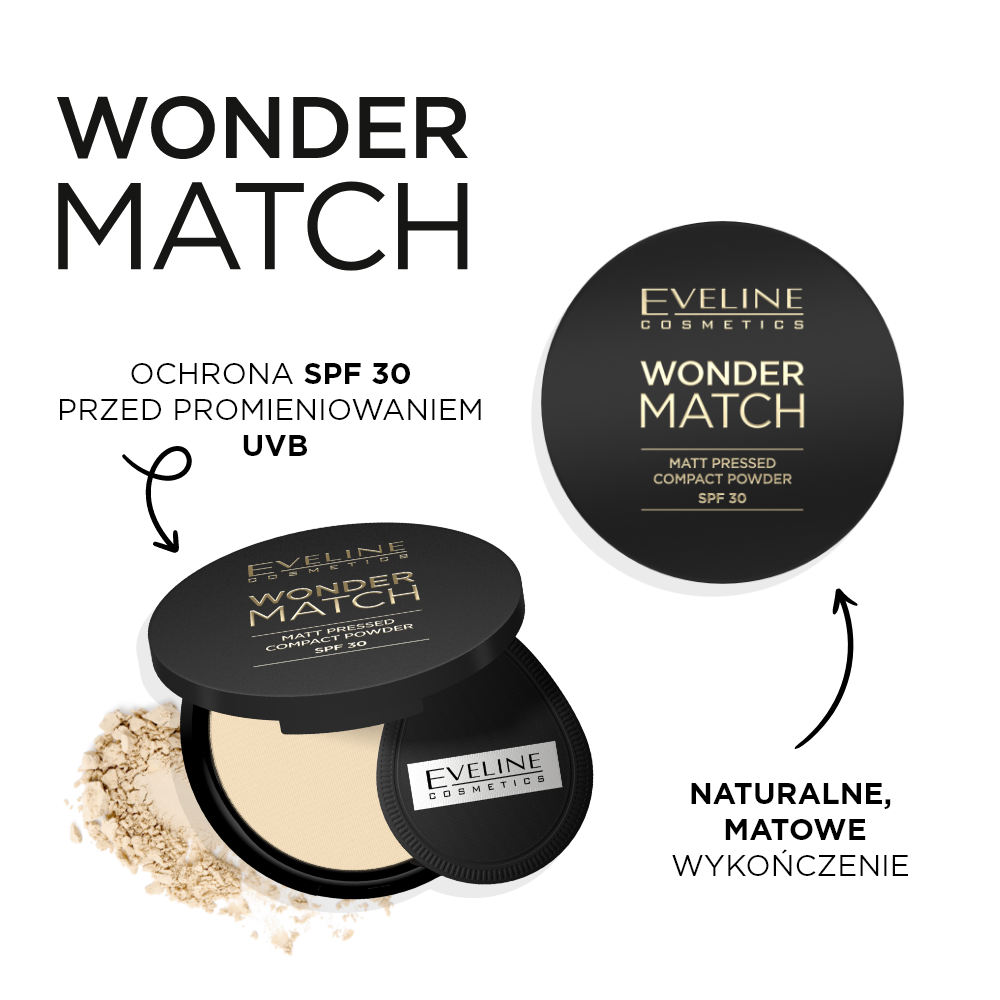Eveline Cosmetics - Matowy puder prasowany z filtrem ochronnym SPF 30 - 2