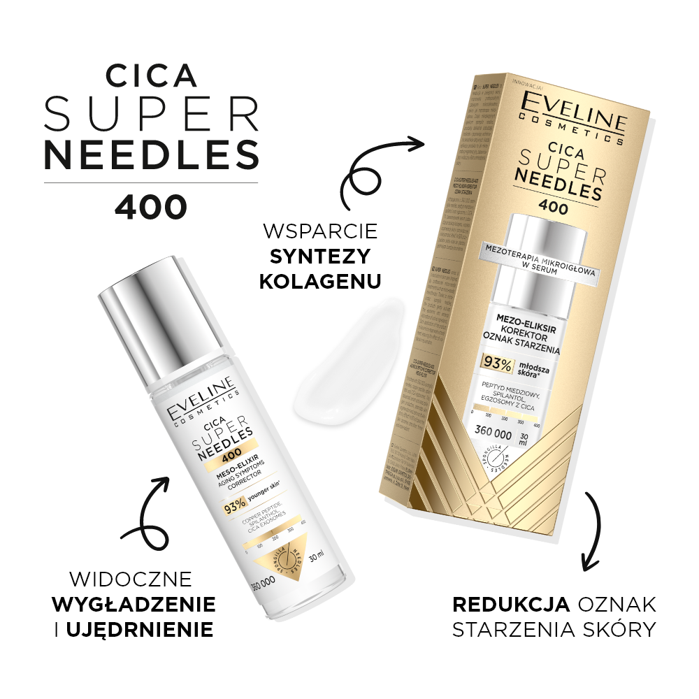 Eveline Cosmetics - Cica 400 Mezo-eliksir, korektor oznak starzenia - 2