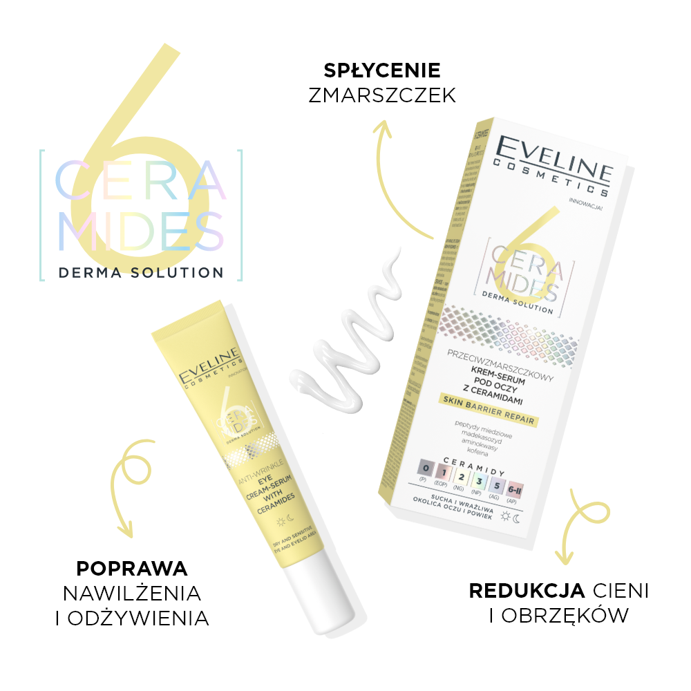 Eveline Cosmetics - Przeciwzmarszczkowy krem-serum pod oczy z ceramidami - 2