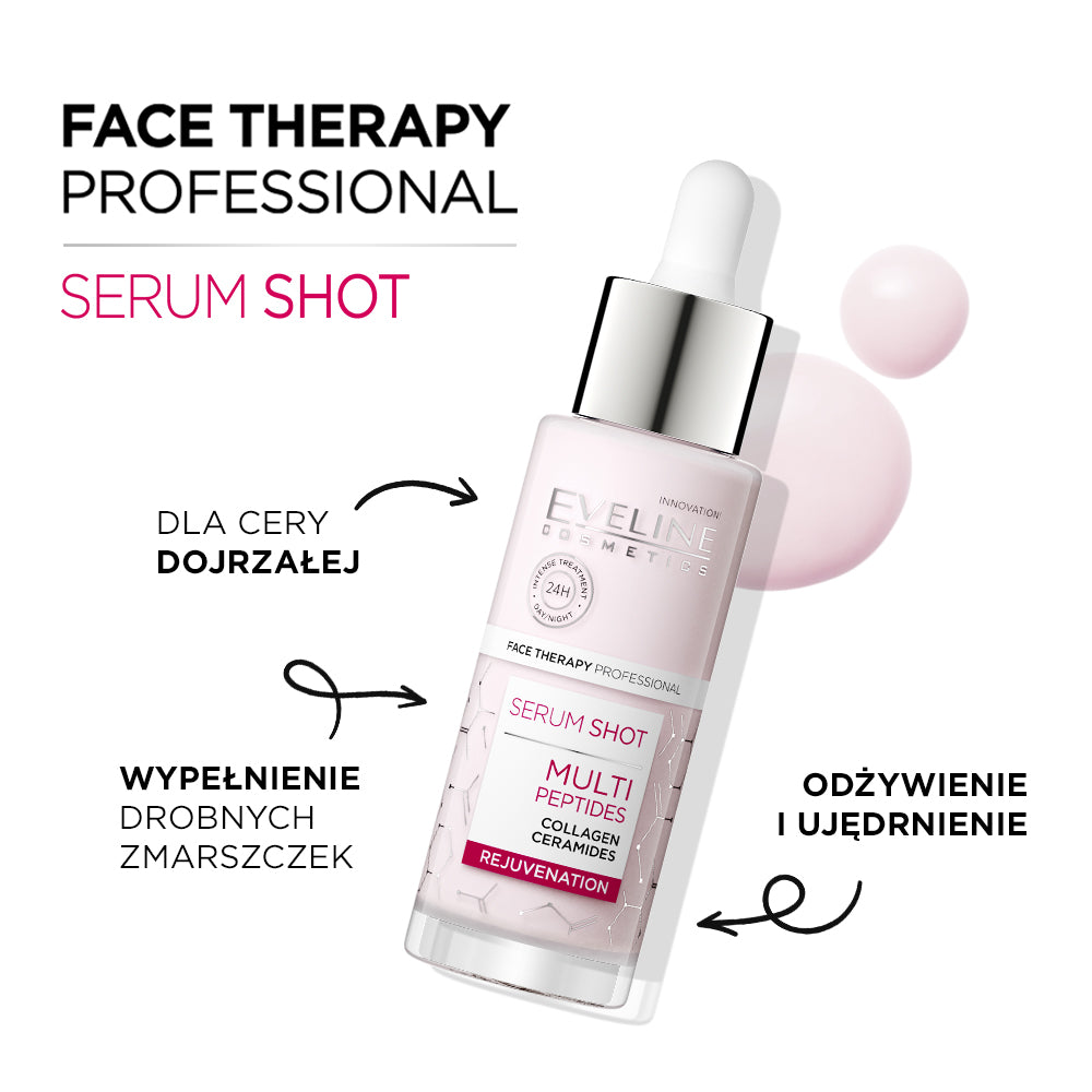 Eveline Cosmetics - Serum Shot Kuracja z multipeptydami na twarz, szyję i dekolt - 2