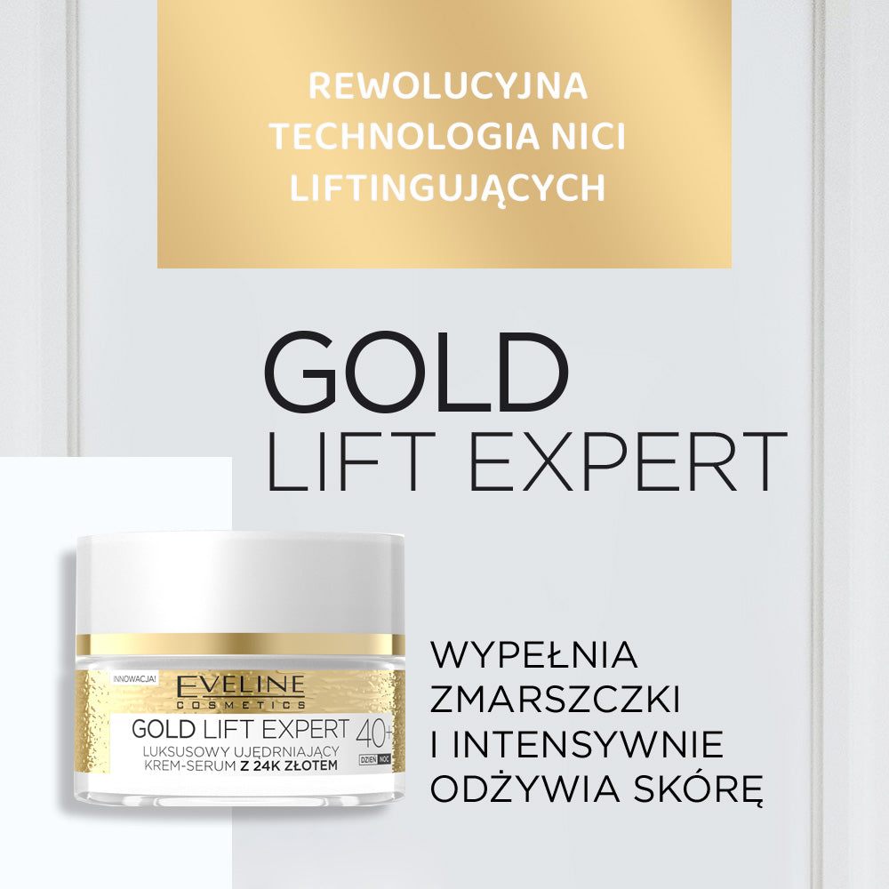 Eveline Cosmetics - Luksusowy ujędrniający krem-serum z 24k złotem 40+ - 2