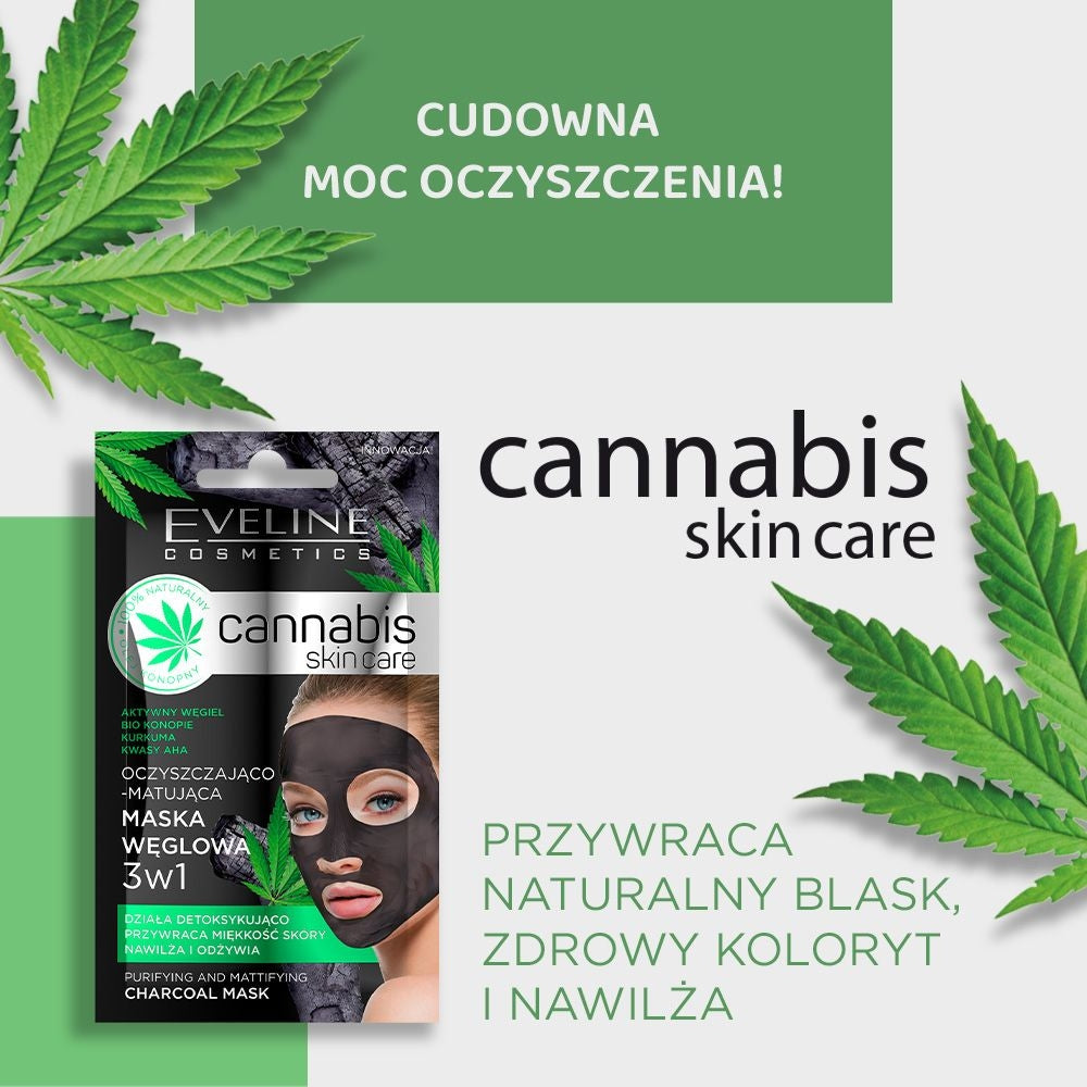 Eveline Cosmetics - Oczyszczająco-matująca maska węglowa 3w1 - 2