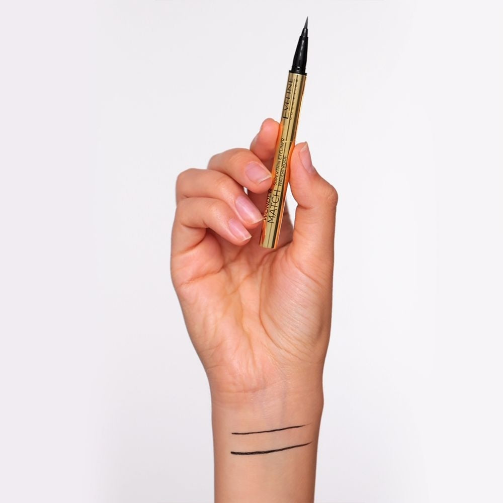 Eveline Cosmetics - Wodoodporny precyzyjny eyeliner, czarny - 2