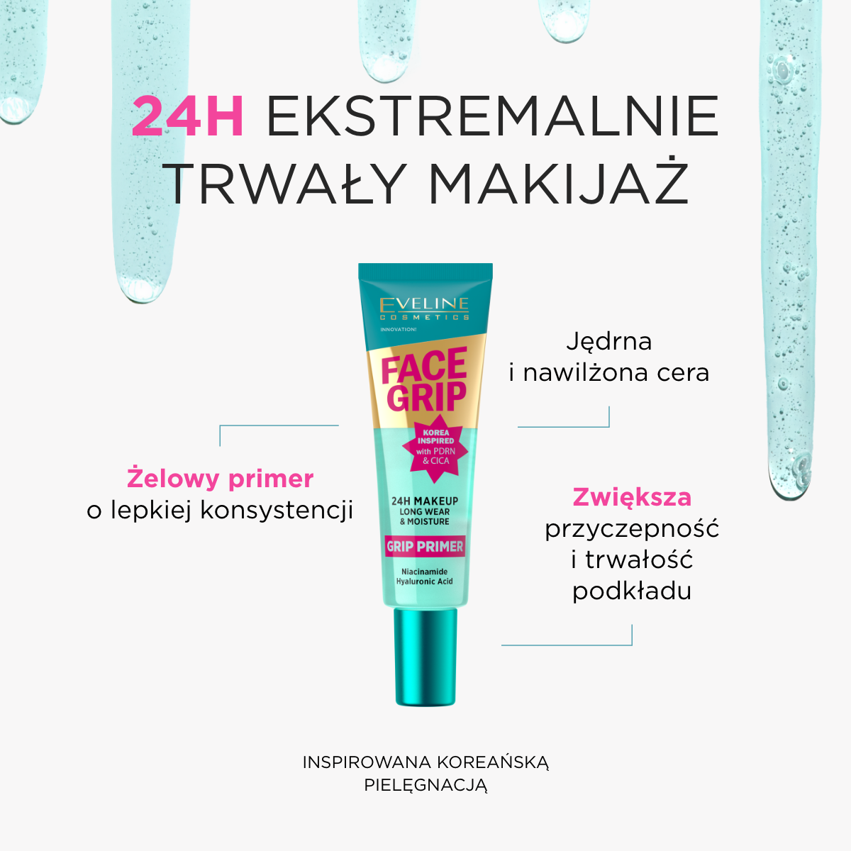 Eveline Cosmetics - Baza pod makijaż, nawilżająca, żelowa - 2