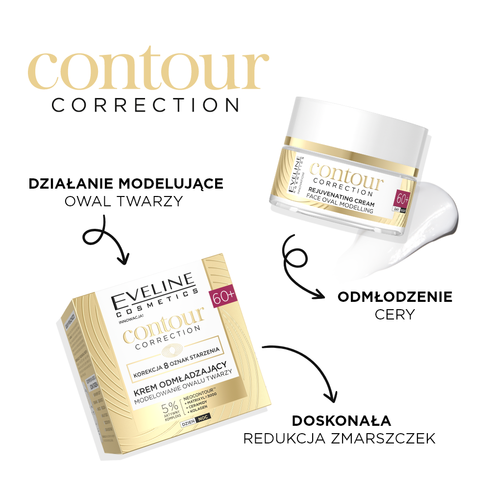 Eveline Cosmetics - Krem odmładzający, modelujący owal twarzy 60+ - 2