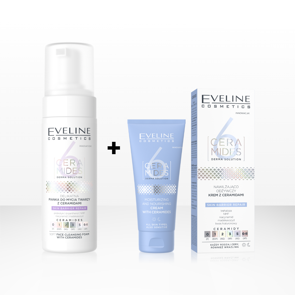 Eveline Cosmetics - Zestaw Pielęgnacyjny duet: pianka + krem odżywczy