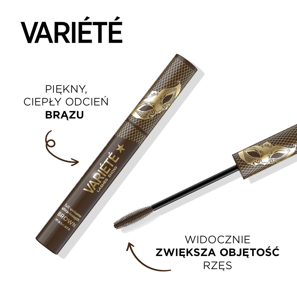 Eveline Cosmetics - Tusz do rzęs zwiększający objętość i wydłużający, brązowy - 2
