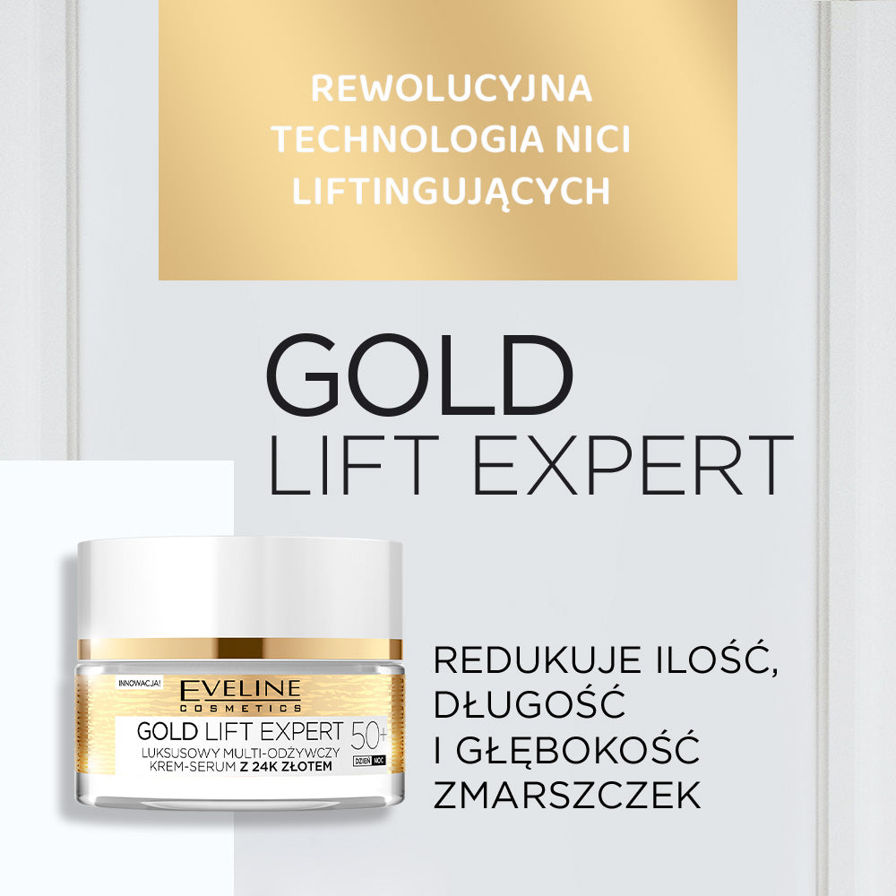 Eveline Cosmetics - Luksusowy multi-odżywczy krem-serum z 24k złotem 50+ - 2