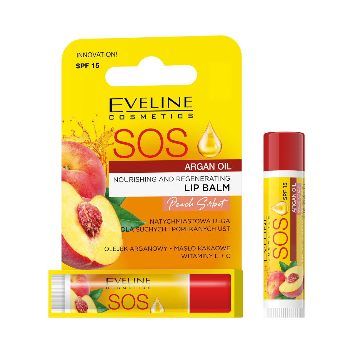 S.O.S. Odżywczo-regenerujący balsam do ust Peach Sorbet