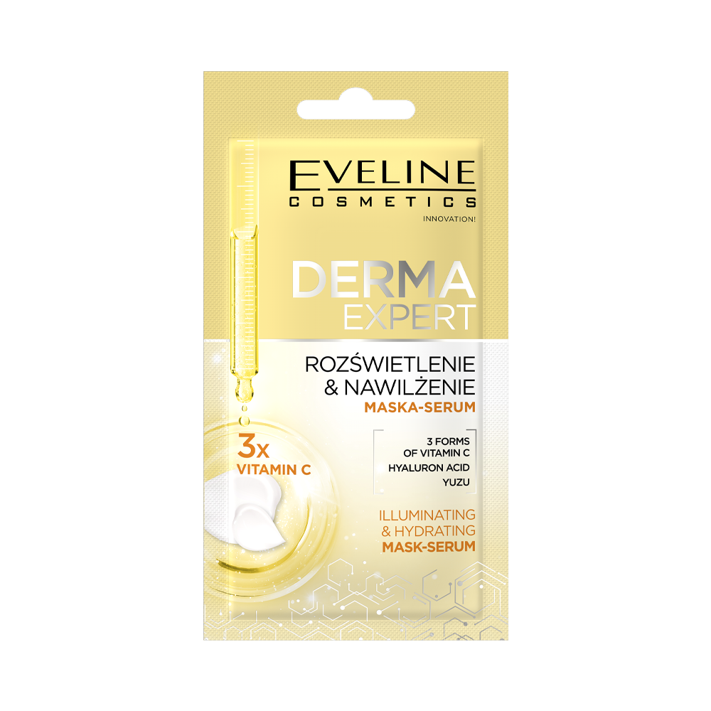 Eveline Cosmetics - Rozświetlająco-nawilżająca kremowa maseczka-serum do twarzy
