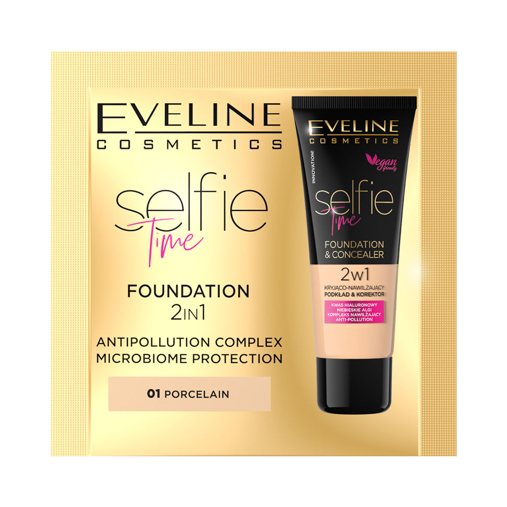 Eveline Cosmetics - Kryjąco-nawilżający podkład & korektor, wersja mini