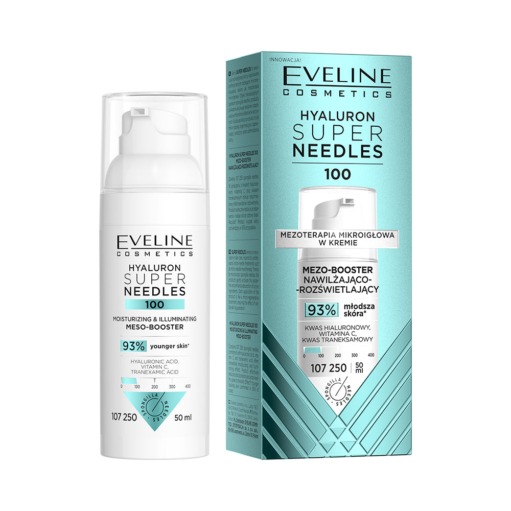 Eveline Cosmetics - Hyaluron 100 Mezo-booster nawilżająco – rozświetlający