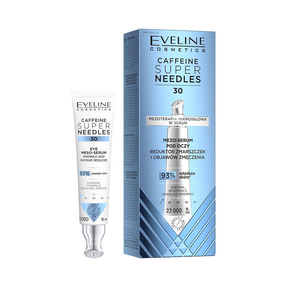 Eveline Cosmetics - Caffeine 30 Mezo-serum pod oczy, reduktor zmarszczek i objawów zmęczenia