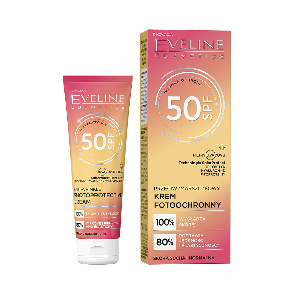 Eveline Cosmetics - Przeciwzmarszczkowy krem fotoochronny SPF 50