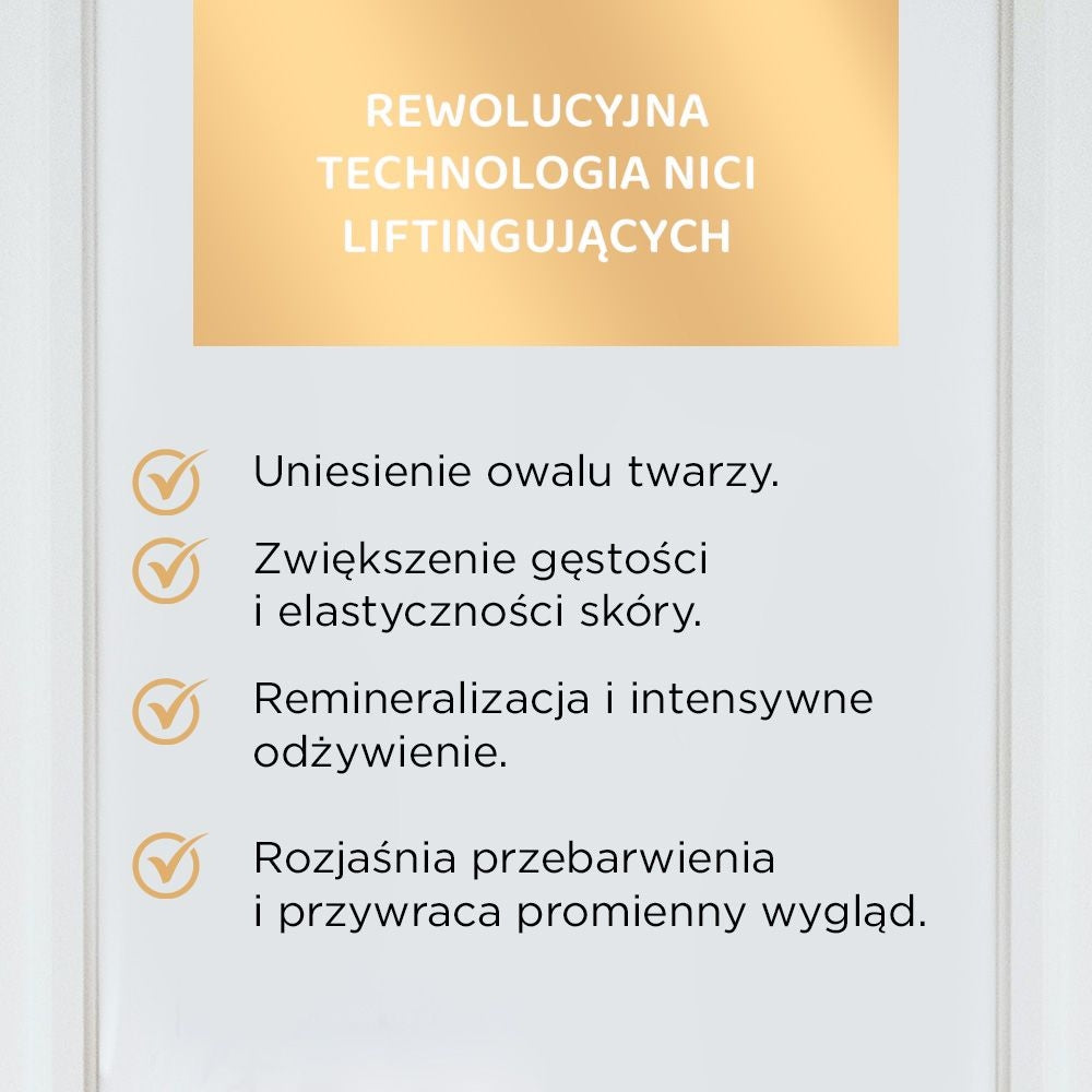 Eveline Cosmetics - Luksusowy odmładzający krem-serum z 24k złotem 60+ - 2