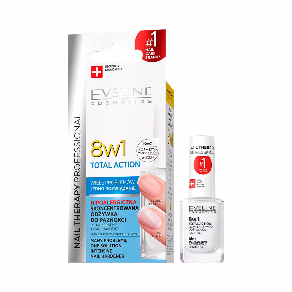 Eveline Cosmetics - Total action skoncentrowana odżywka do paznokci 8w1