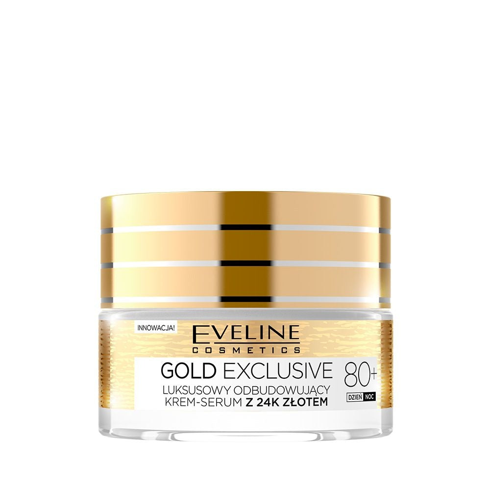 Eveline Cosmetics - Gold exclusive 80+ luksusowy odbudowujący krem-serum z 24k złotem - 2
