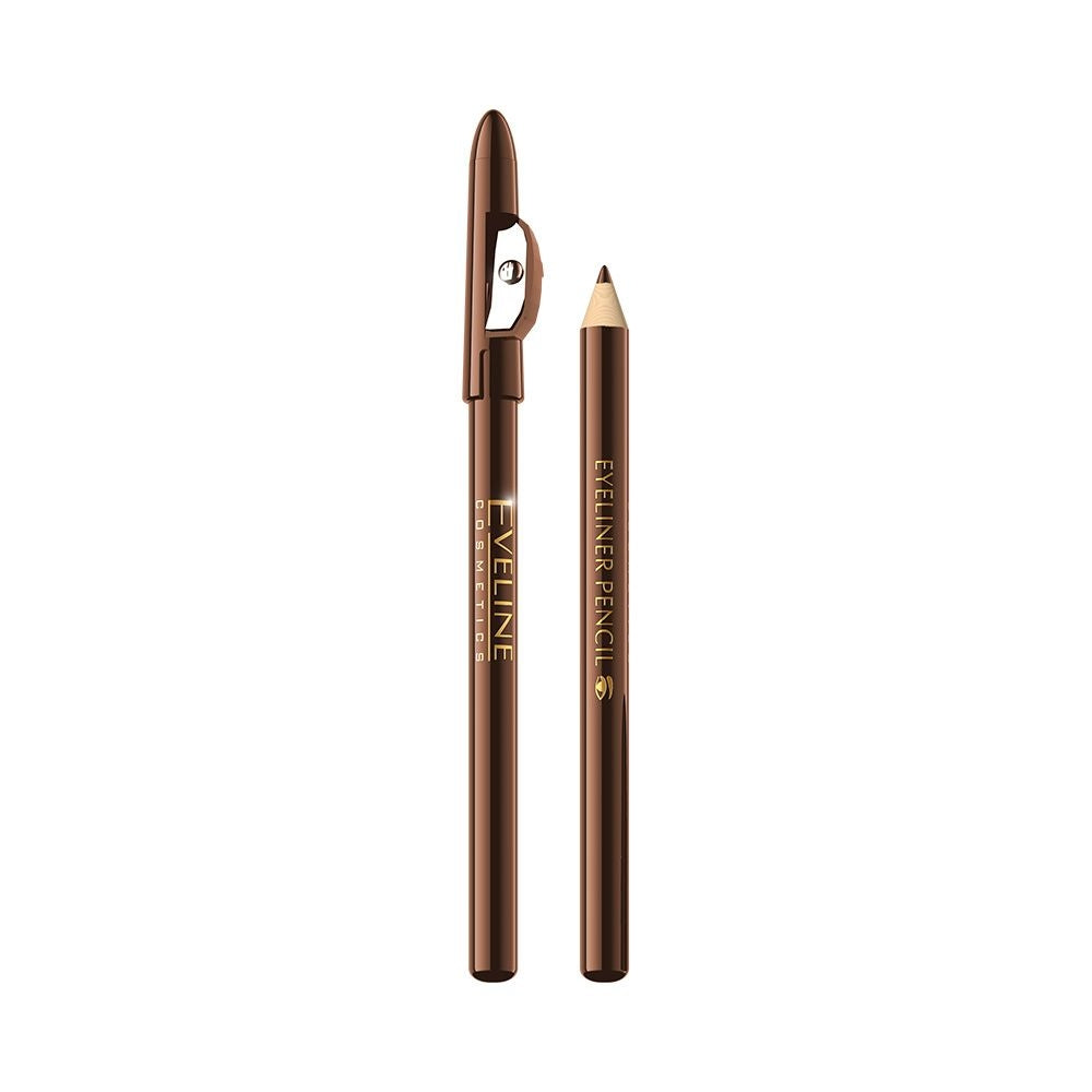 Eveline Cosmetics - Kredka do oczu brązowa z temperówką