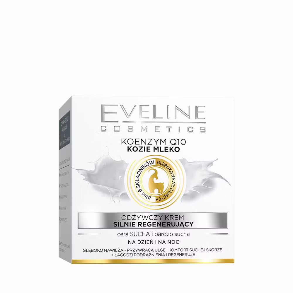 Eveline Cosmetics - Kozie mleko - odżywczy krem silnie regenerujący skóra sucha i bardzo sucha dzień/noc