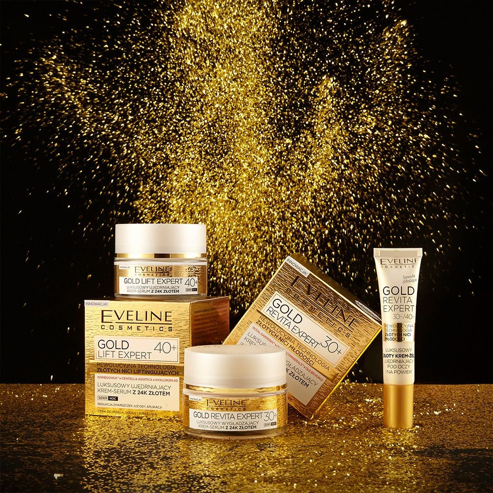 Eveline Cosmetics - Luksusowy wygładzający krem-serum z 24k złotem 30+ - 2