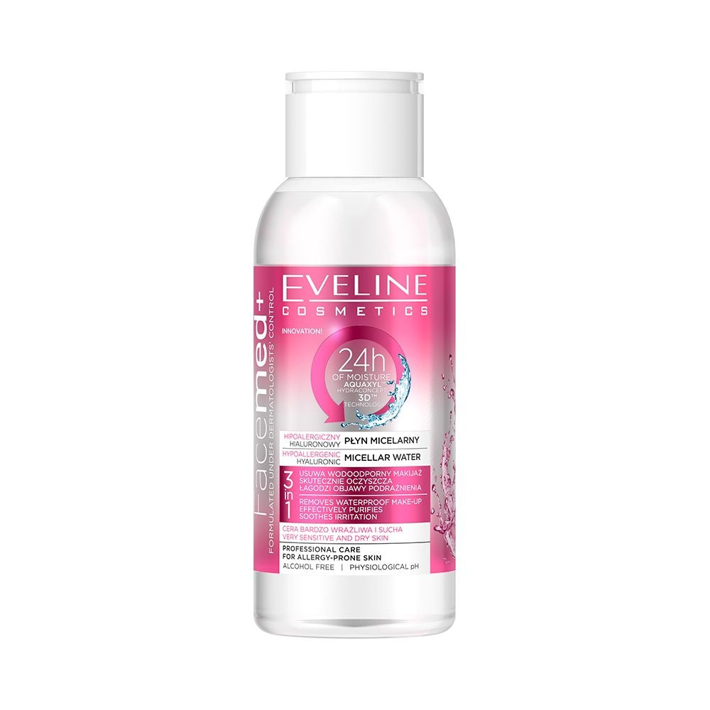 Eveline Cosmetics - Hialuronowy płyn micelarny 3w1, wersja mini