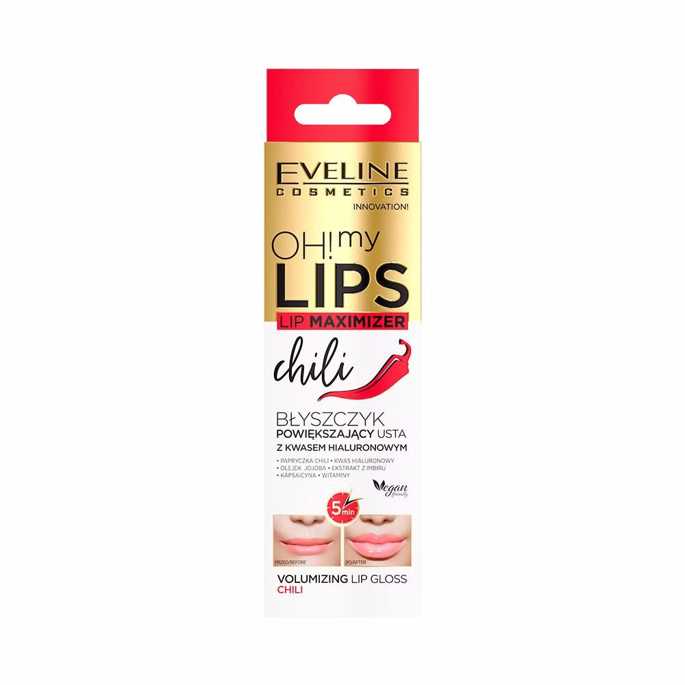 Eveline Cosmetics - Błyszczyk powiększający usta z kwasem hialuronowym chili