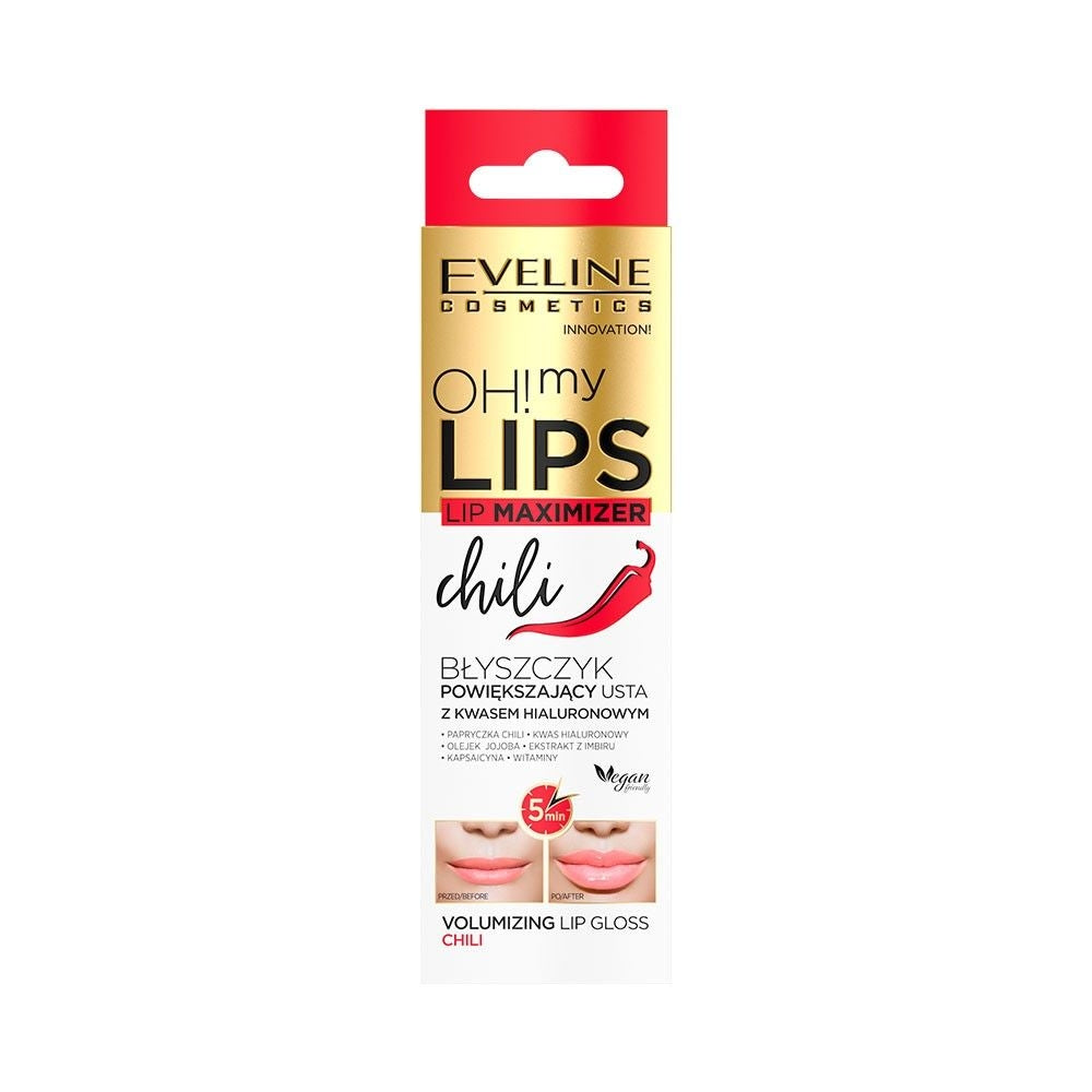Eveline Cosmetics - Błyszczyk powiększający usta z kwasem hialuronowym chili