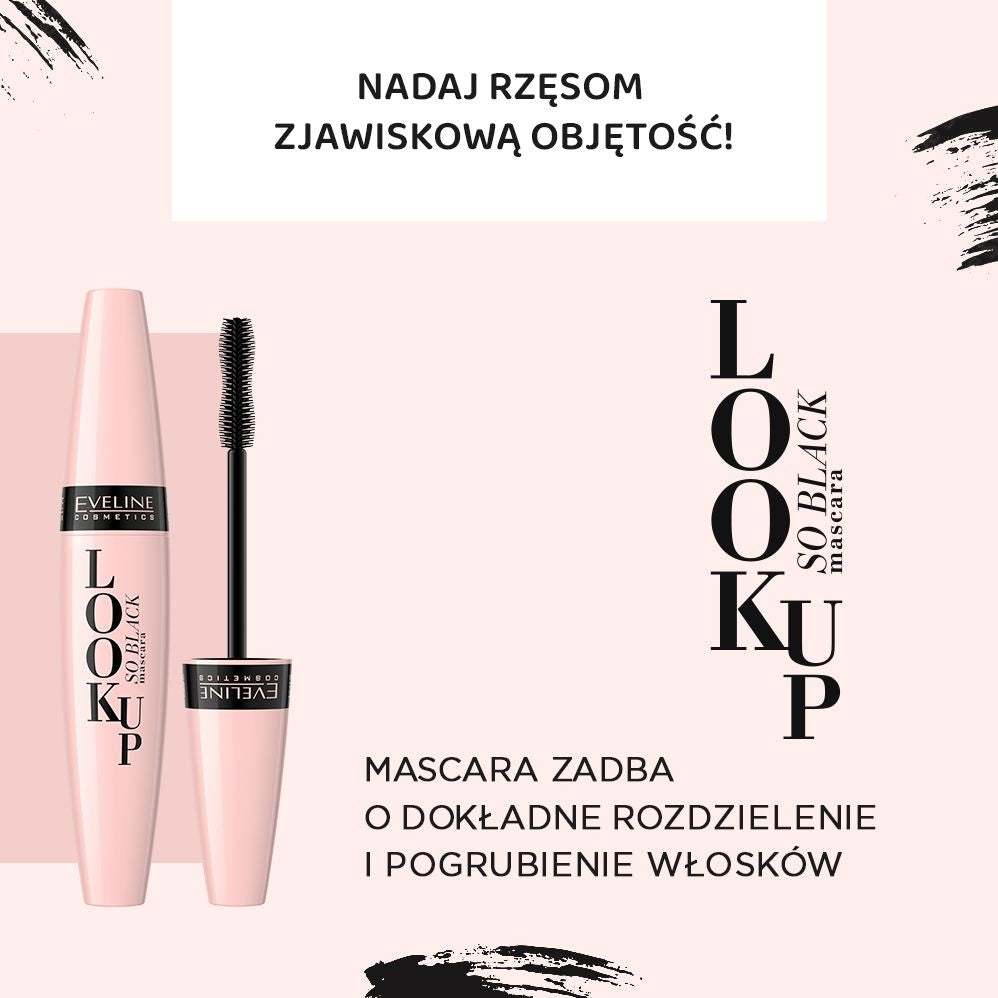 Eveline Cosmetics - Tusz do rzęs pogrubiająco-rozdzielający, So Black - 2
