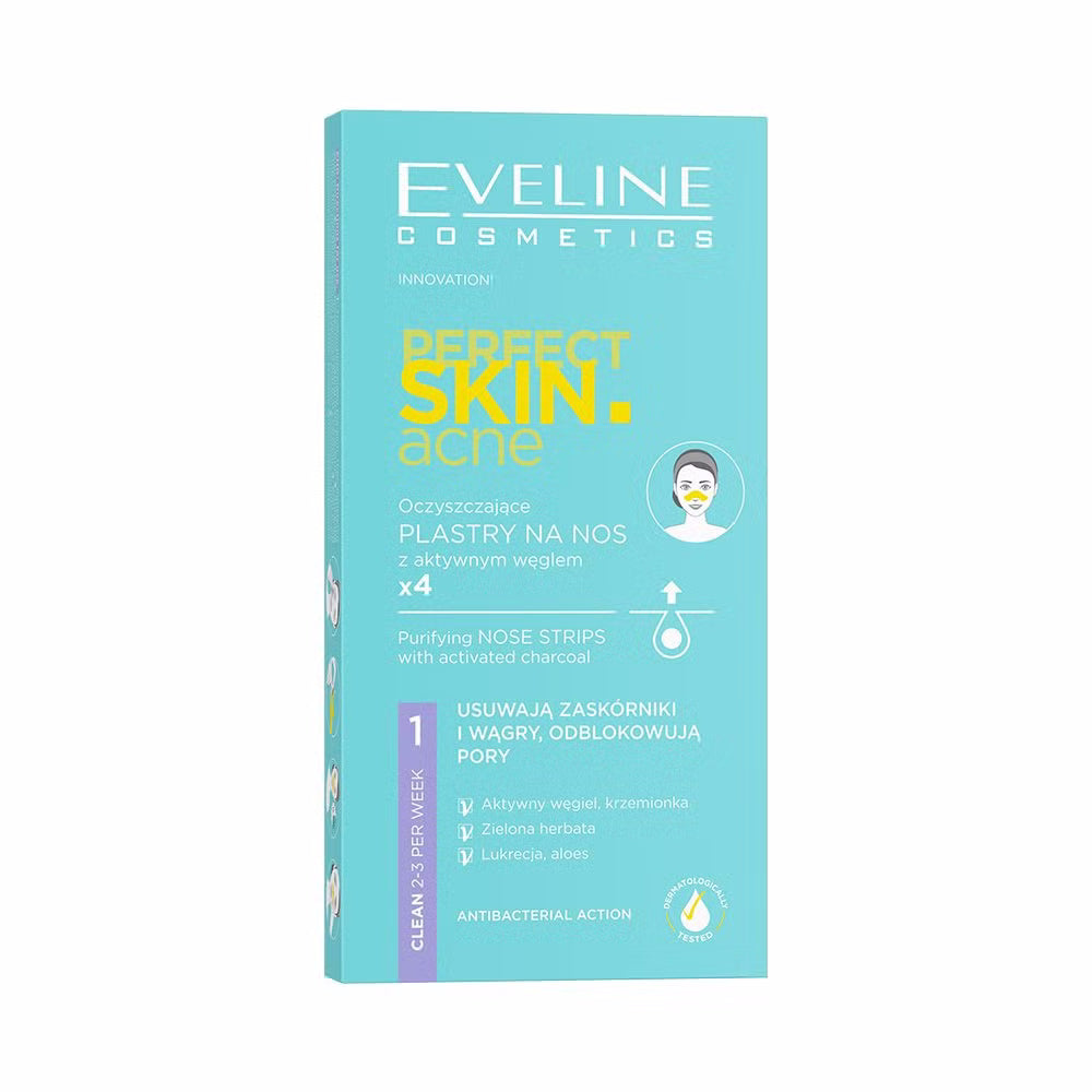 Eveline Cosmetics - Oczyszczające plastry na nos z aktywnym węglem