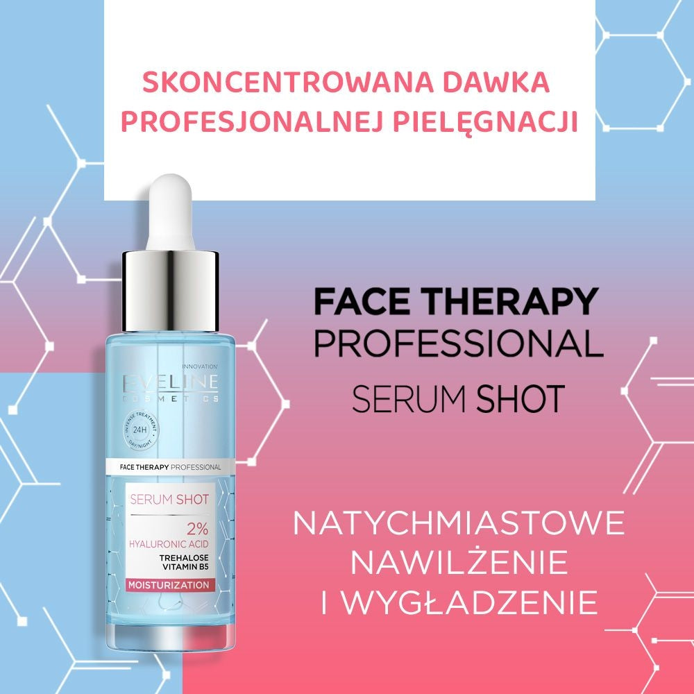 Eveline Cosmetics - Serum Shot Kuracja z 2% kwasu hialuronowego na twarz, szyję i dekolt - 2