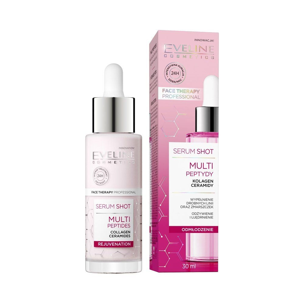 Eveline Cosmetics - Serum Shot Kuracja z multipeptydami na twarz, szyję i dekolt