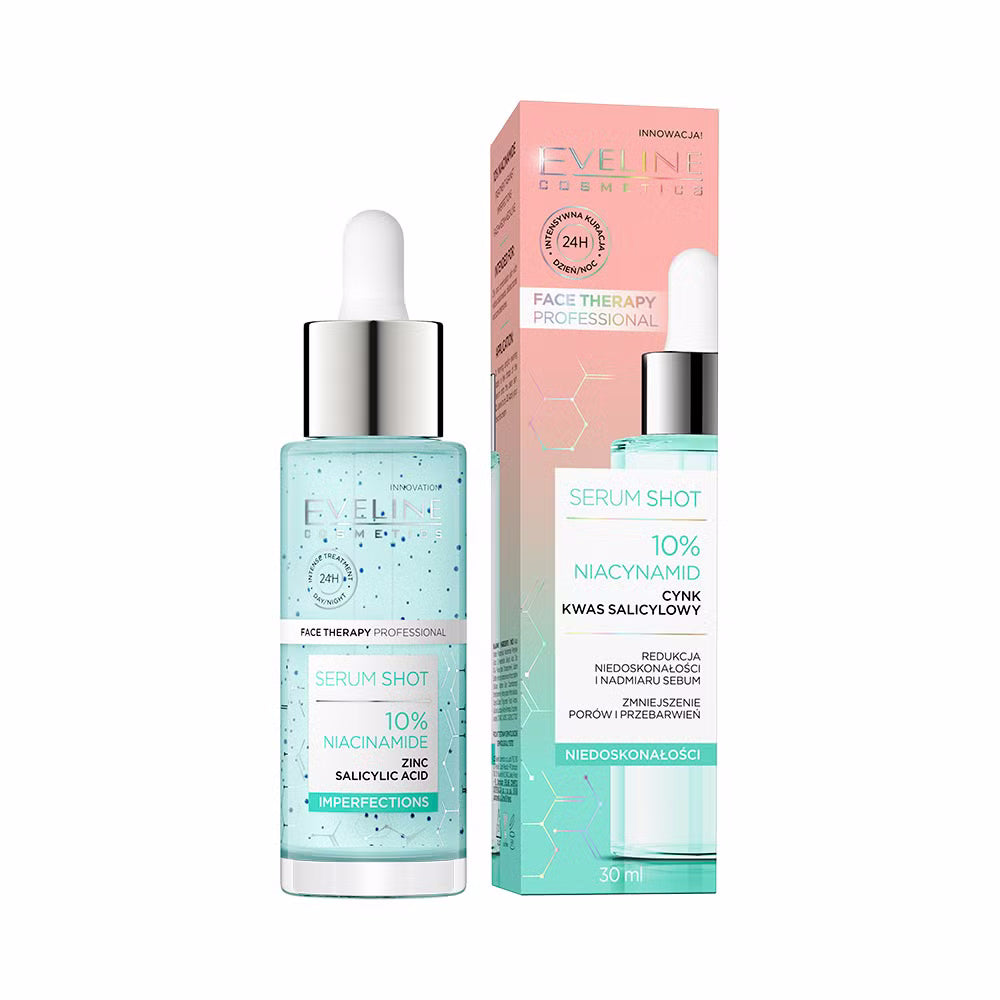 Eveline Cosmetics - Serum Shot Kuracja z niacynamidem na twarz, szyję i dekolt