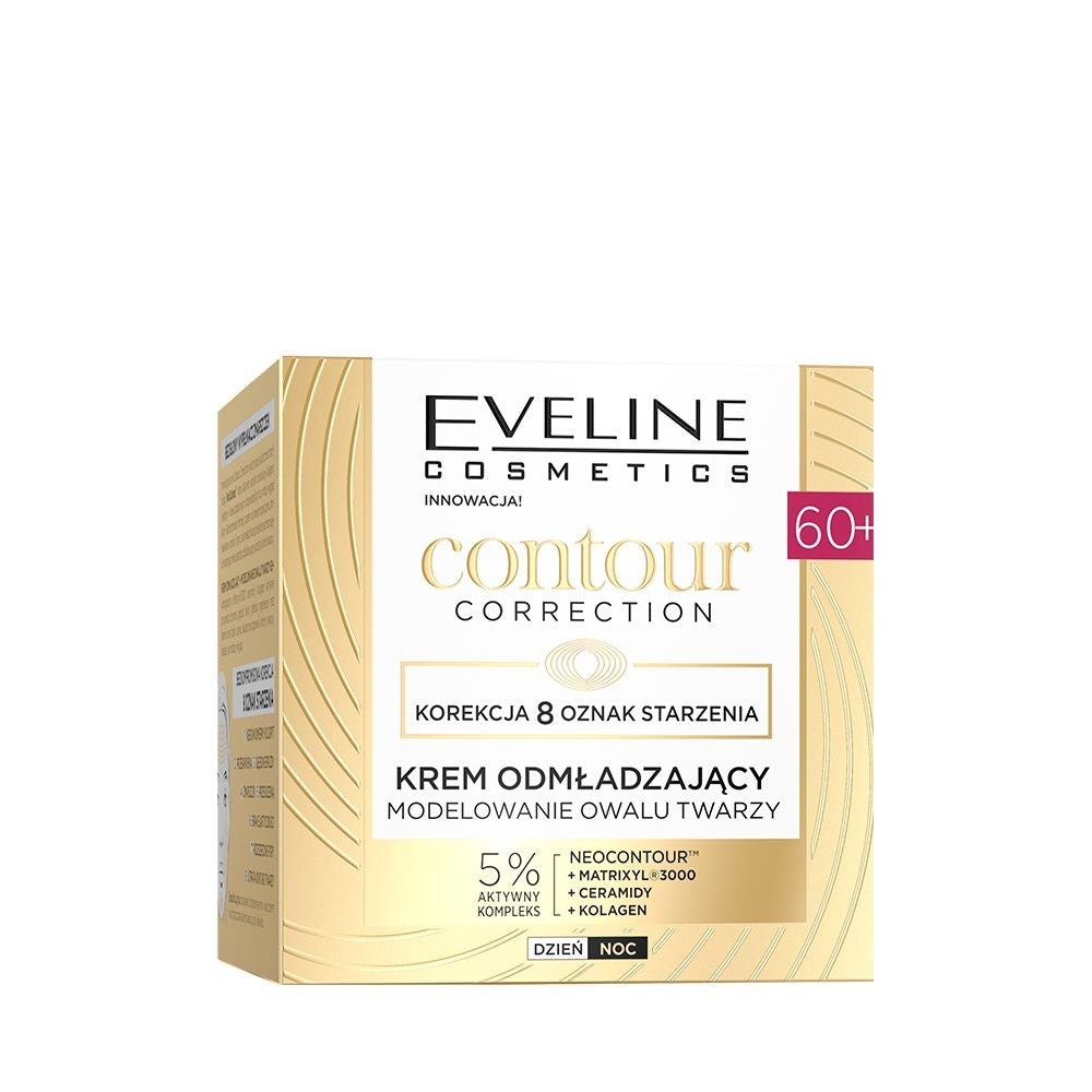 Eveline Cosmetics - Krem odmładzający, modelujący owal twarzy 60+
