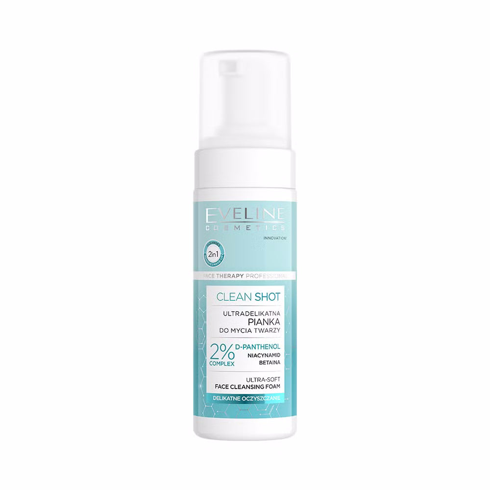 Eveline Cosmetics - Clean Shot Ultradelikatna pianka do mycia twarzy