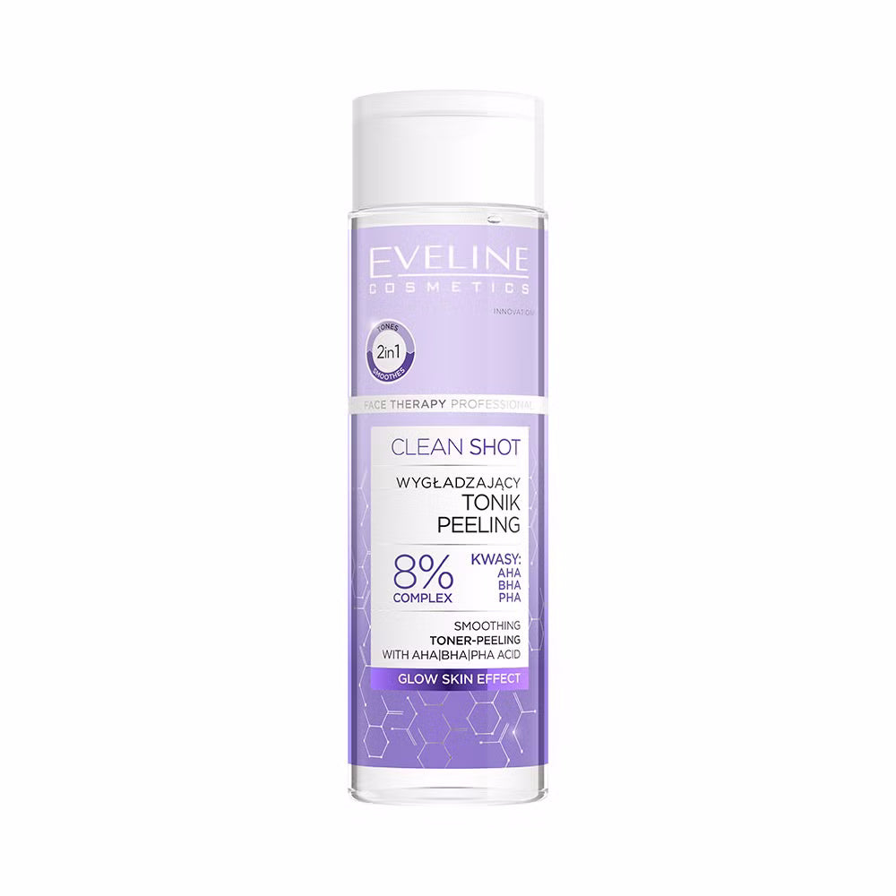 Eveline Cosmetics - Clean Shot Wygładzający tonik-peeling