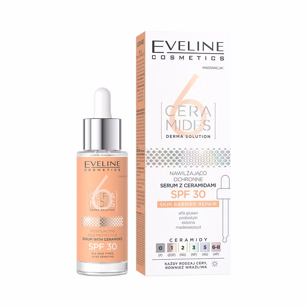 Eveline Cosmetics - Nawilżająco-ochronne serum z ceramidami i SPF 30
