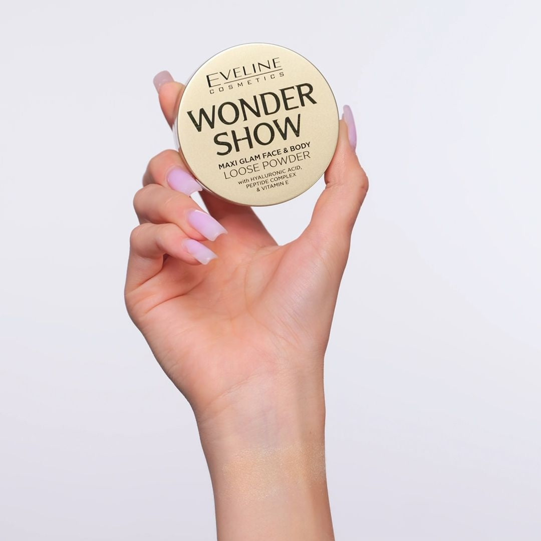 Eveline Cosmetics - Puder sypki rozświetlający do twarzy i ciała Maxi Glam - 2
