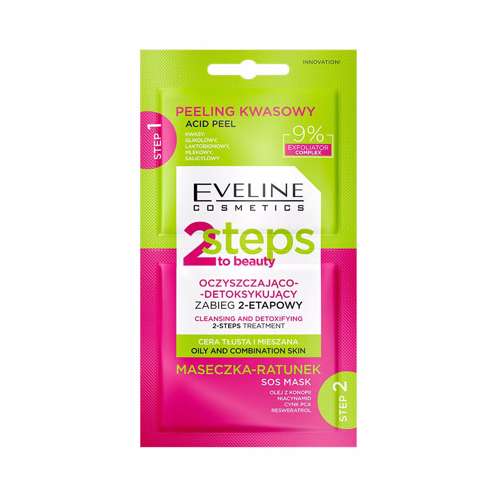 Eveline Cosmetics - Oczyszczająco-detoksykujący zabieg 2-etapowy