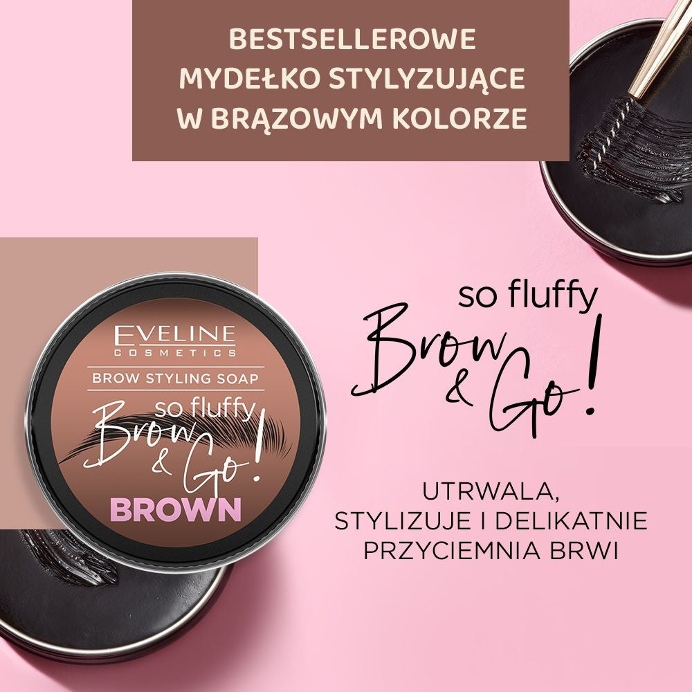 Eveline Cosmetics - Mydło do stylizacji brwi, brązowe - 2