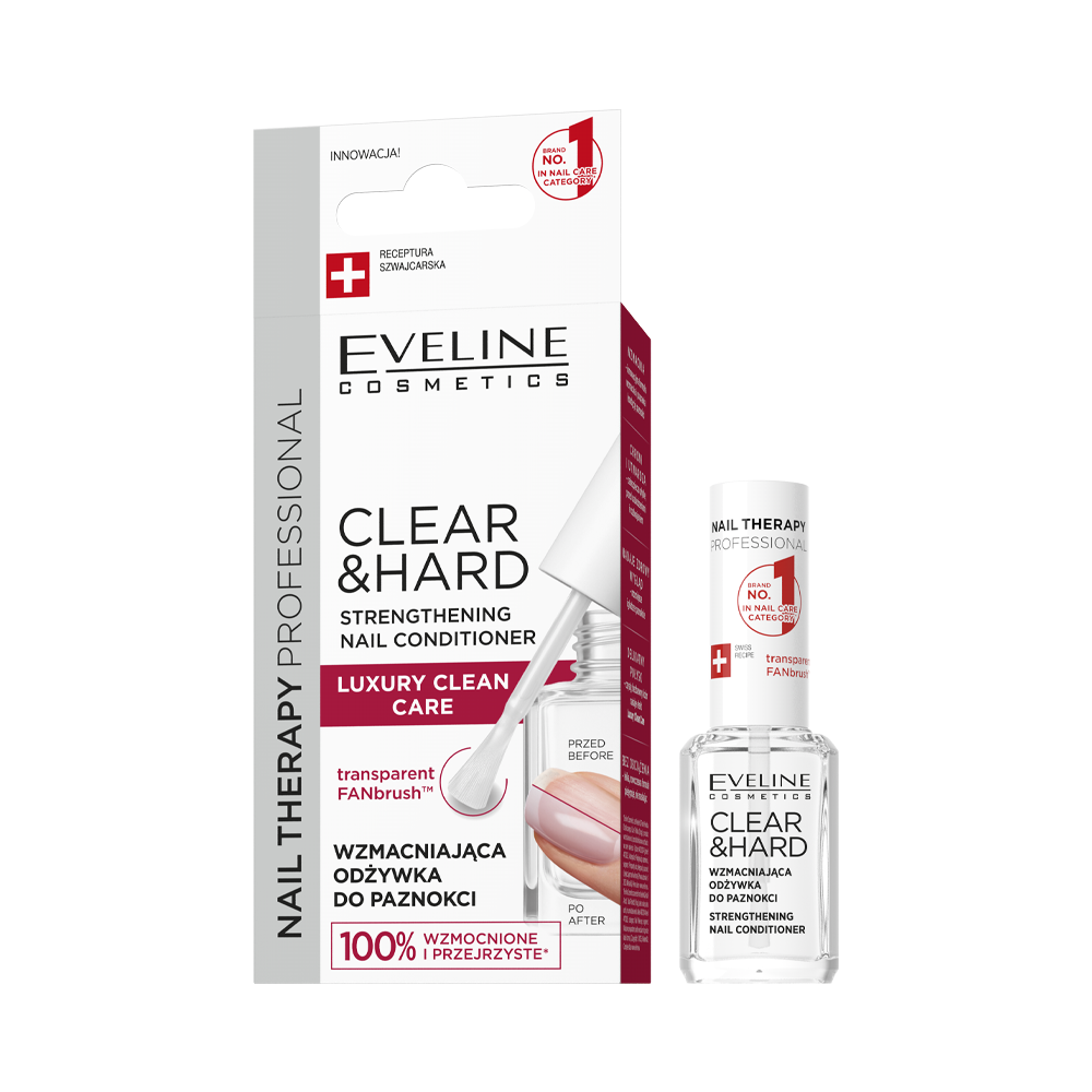 Eveline Cosmetics - Wzmacniająca odżywka do paznokci Clear&Hard