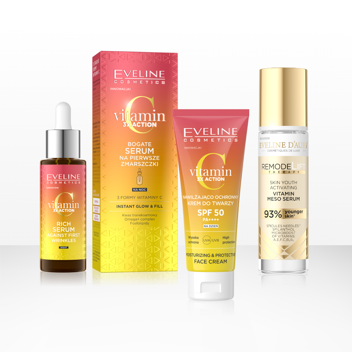 Eveline Cosmetics - Zestaw Mezo-Serum i bestsellery serii Vitamin C 3 x Action